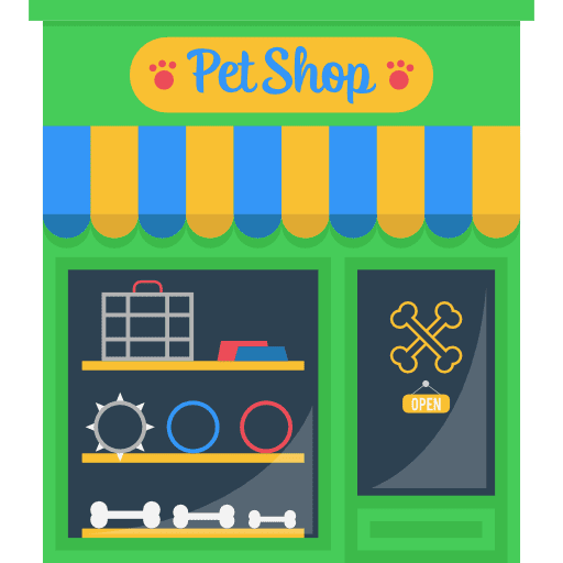 Pet shop real estate pet shop buildings icon