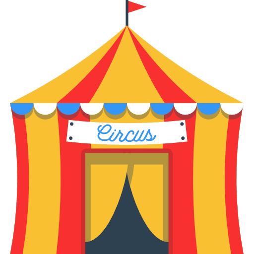 Circus tent entertaining entertainment icon