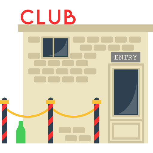 Club building party dance icon