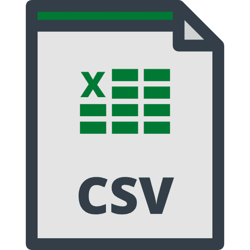Csv csv file format csv file csv icon