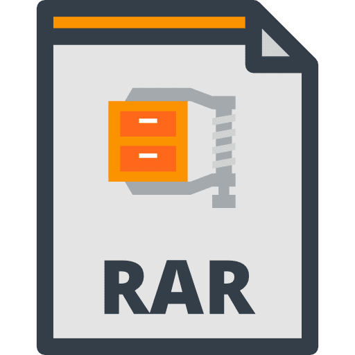 Rar extension multimedia file icon Rar extension multimedia file icon