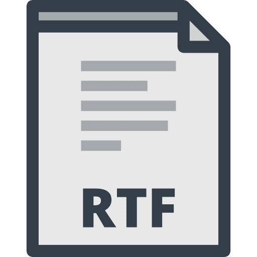 Rtf file document black icon Rtf file document black icon