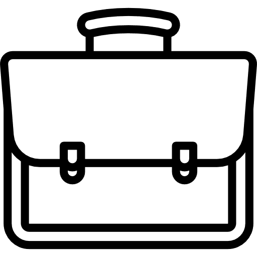 Portfolio briefcase business and finance luggage icon