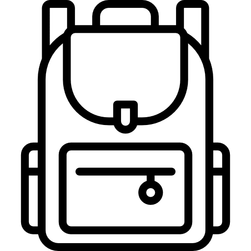 Backpack baggage backpack bags icon