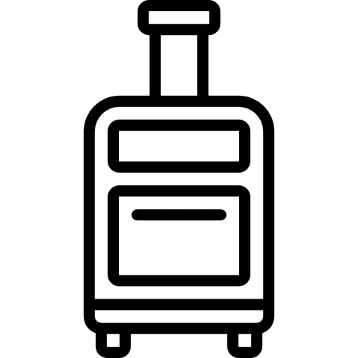 Suitcase tools and utensils luggage travel icon