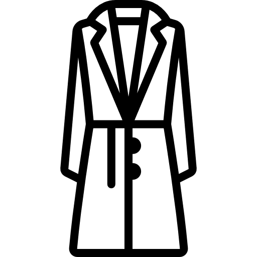 Coat overcoat garment jacket icon
