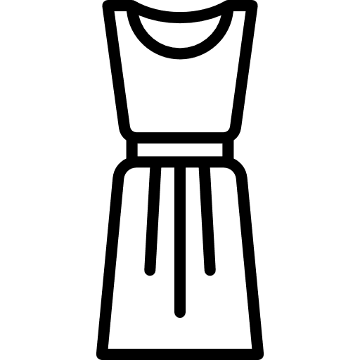 Dress garment femenine elegant icon