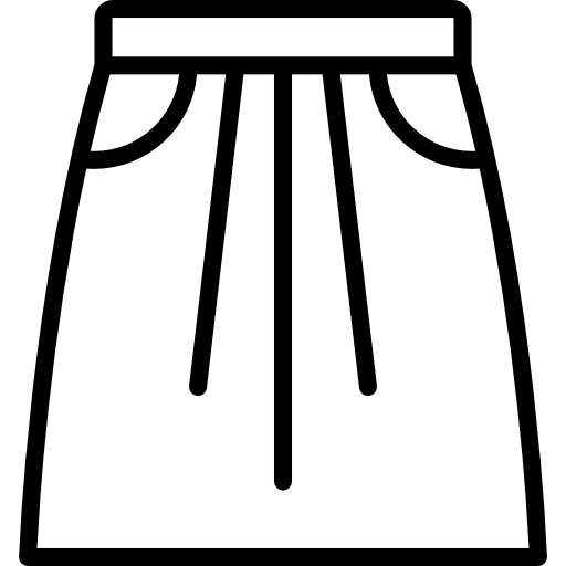 Skirt garment clothes femenine icon