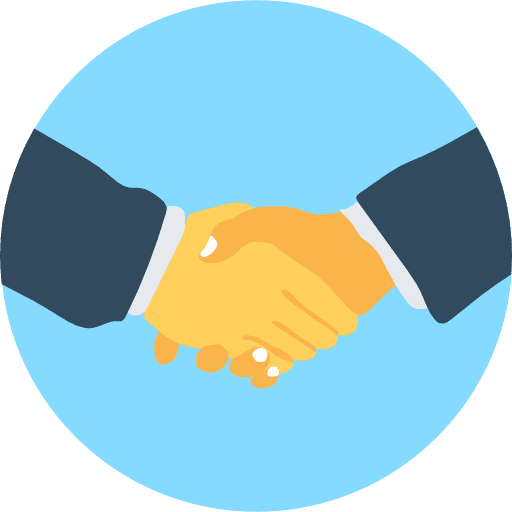 Handshake hands and gestures business reliable icon