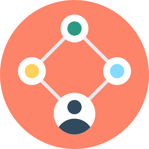 Connection people circles connection icon