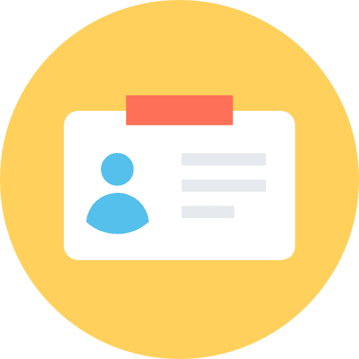 Id card identification card id card pass icon