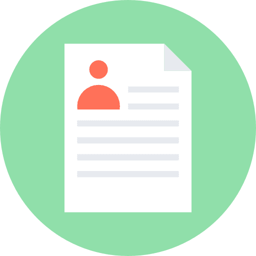 Curriculum business and finance portfolio resume icon