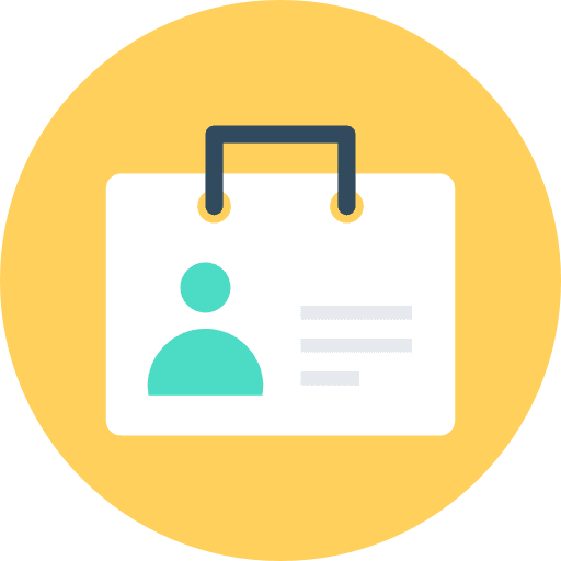 Id card business and finance id card business icon