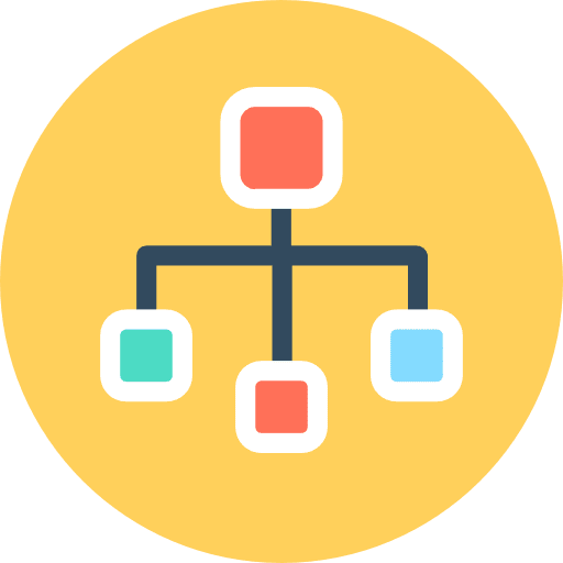 Diagram organization business hierarchical structure icon