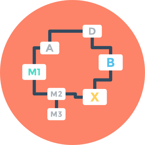 Diagram organization hierarchical structure business icon