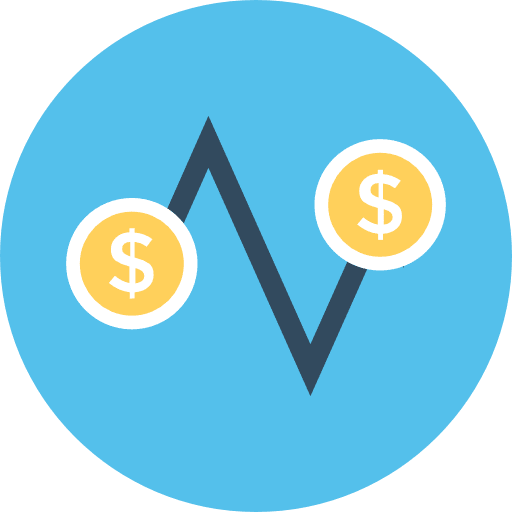 Dollar dollar business coins icon