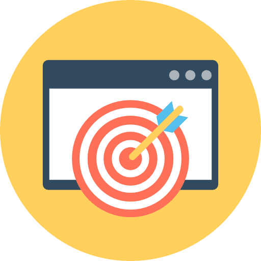 Target marketing archery target icon