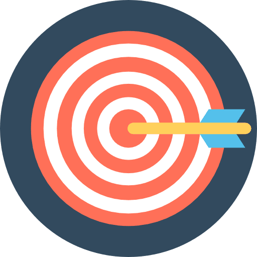 Target marketing target purpose icon