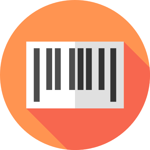 Barcode commerce and shopping horizontal serial icon Barcode commerce and shopping horizontal serial icon