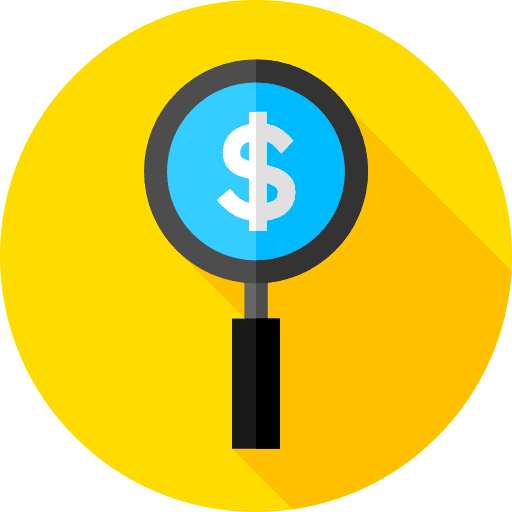 Search loupe business and finance money icon Search loupe business and finance money icon