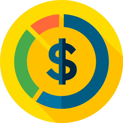 Pie chart graphical stats business icon Pie chart graphical stats business icon