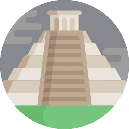 Chichen itza architectonic landmark monuments icon