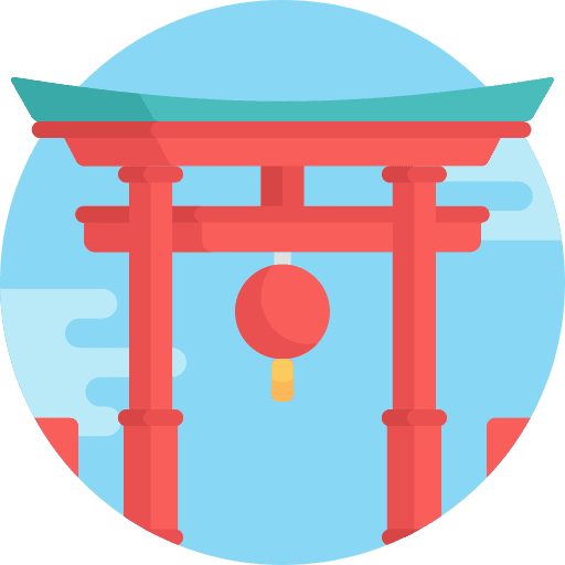 Torii gate building architectonic torii icon