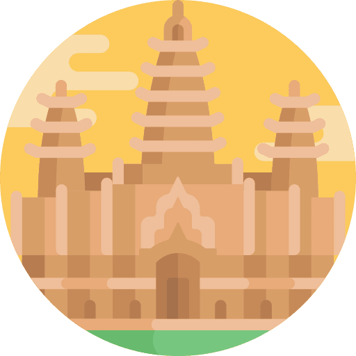 Angkor wat monument asia architecture and city icon