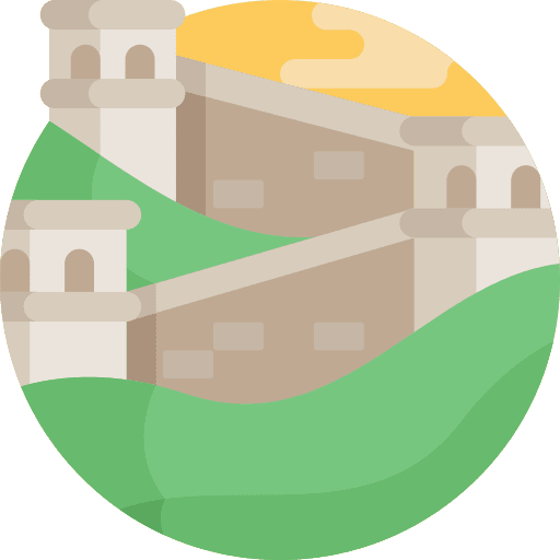 Great wall of china chinese asia architectonic icon
