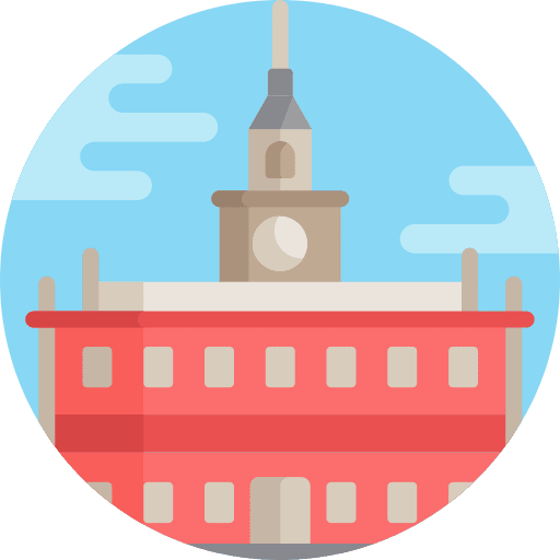 Independence hall landmark independence icon