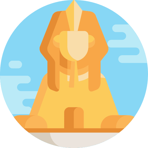 Sphinx monuments egypt africa icon
