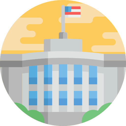 White house united states residence landmark icon