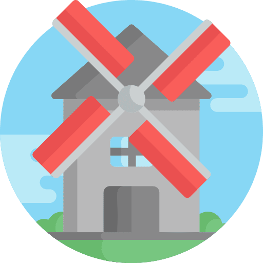 Windmill nature mill ecology icon