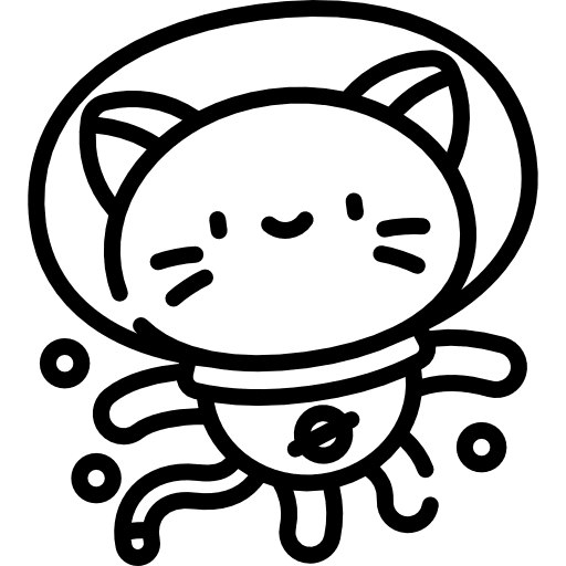 Kitty astronaut feline breed icon