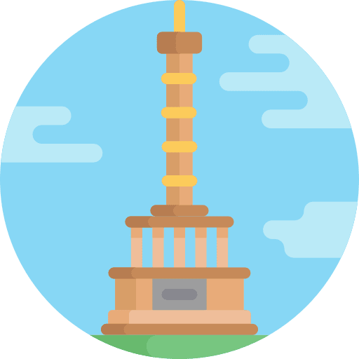 Statue architecture and city monuments architecture icon