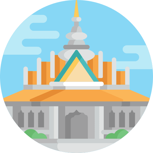 Temple monuments chapel buildings icon