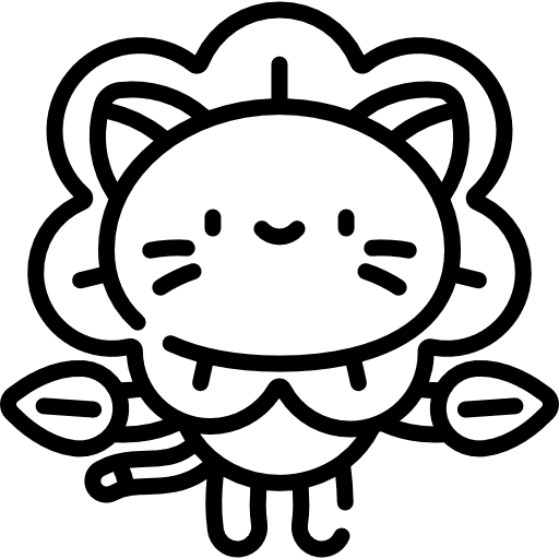 Kitty cute flower pet icon Kitty cute flower pet icon