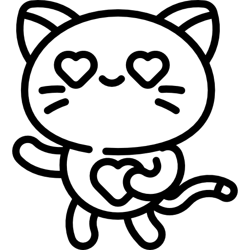 Kitty love cat pet icon Kitty love cat pet icon