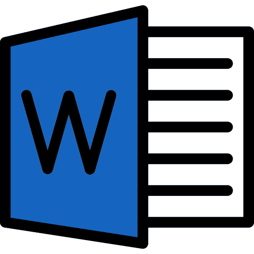 Word microsoft word doc format files and folders icon