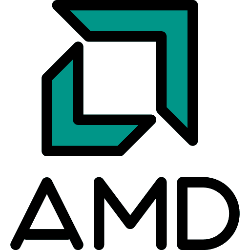 Amd brand logo shapes and symbols icon