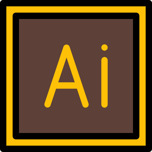 Illustrator adobe brands and logotypes button icon