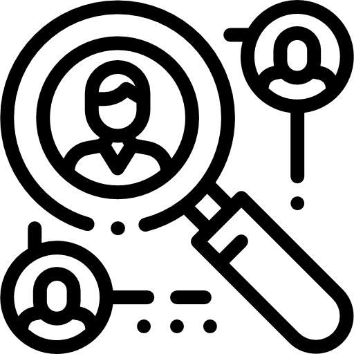 Search zoom people man icon