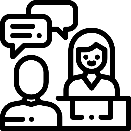 Interview seo and web boss business icon