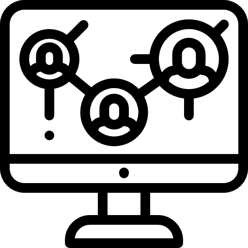 Network networking computer screen office icon Network networking computer screen office icon