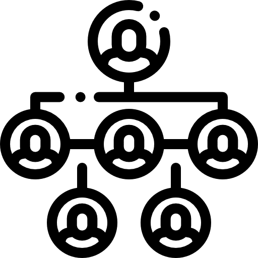 Hierarchical structure networking group supervise icon Hierarchical structure networking group supervise icon