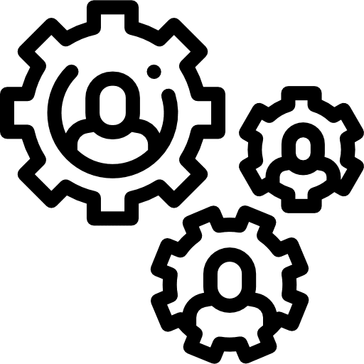 Settings user gear cogwheel icon Settings user gear cogwheel icon