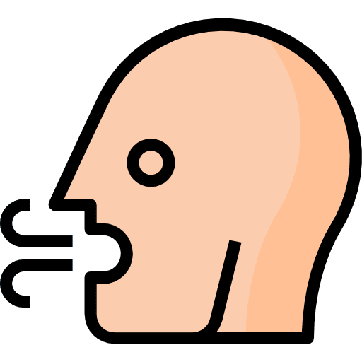 Breath anatomy healthcare and medical user icon Breath anatomy healthcare and medical user icon