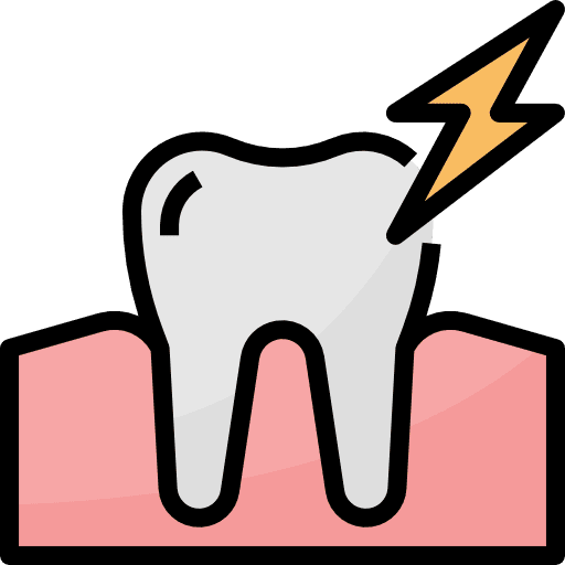 Toothache sensitive molar healthcare and medical icon Toothache sensitive molar healthcare and medical icon