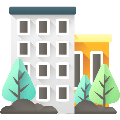 Urban buildings building town icon