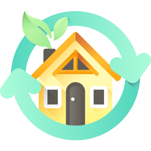 Eco house architecture and city electronics home icon